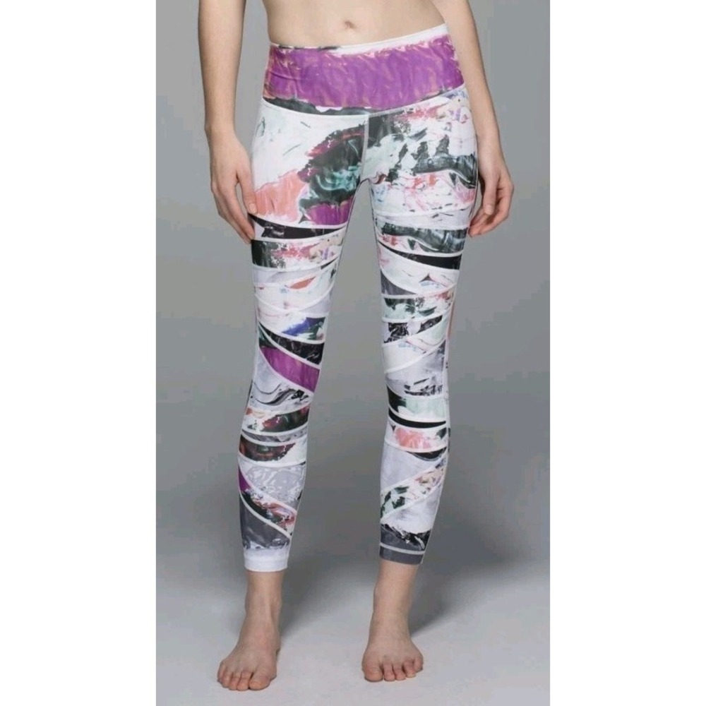 Lululemon 3 Pants Speed Tight III All Full-On Luxtreme Wave Marble Legging 8 EUC